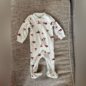 Baby Zip up Christmas footie sleeper
